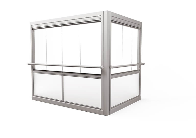 Design Air Glasinddækningssystem – uden ramme, med håndliste